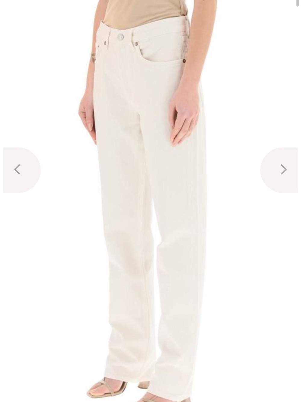 Agolde Wide-Leg Jeans in Off-White